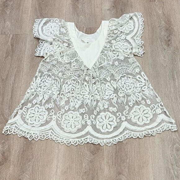 Jen's Pirate Booty x Free People Boho Lace Mini Dress Beach Coverup, Women’s S - Picture 8 of 9